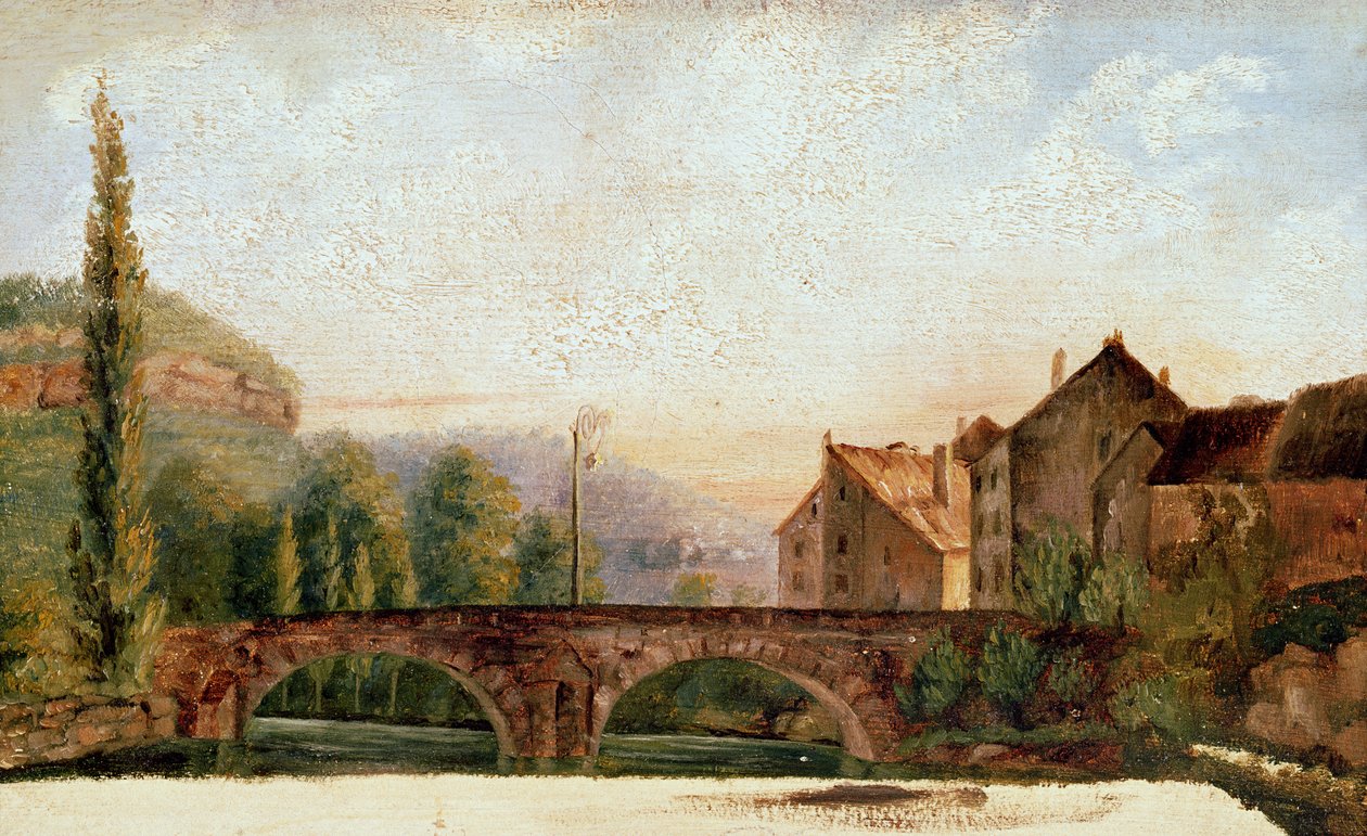 Die Pont de Nahin in Ornans, ca. 1837 von Gustave Courbet