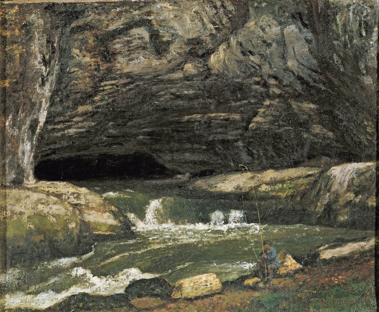 Die Quelle der Loue oder La Grotte Sarrazine von Gustave Courbet