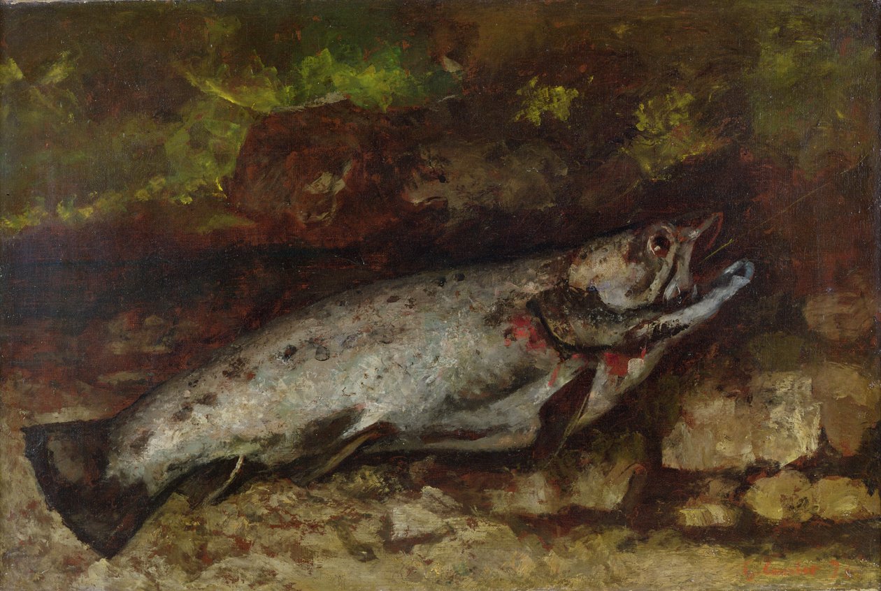 Die Forelle, 1873 von Gustave Courbet