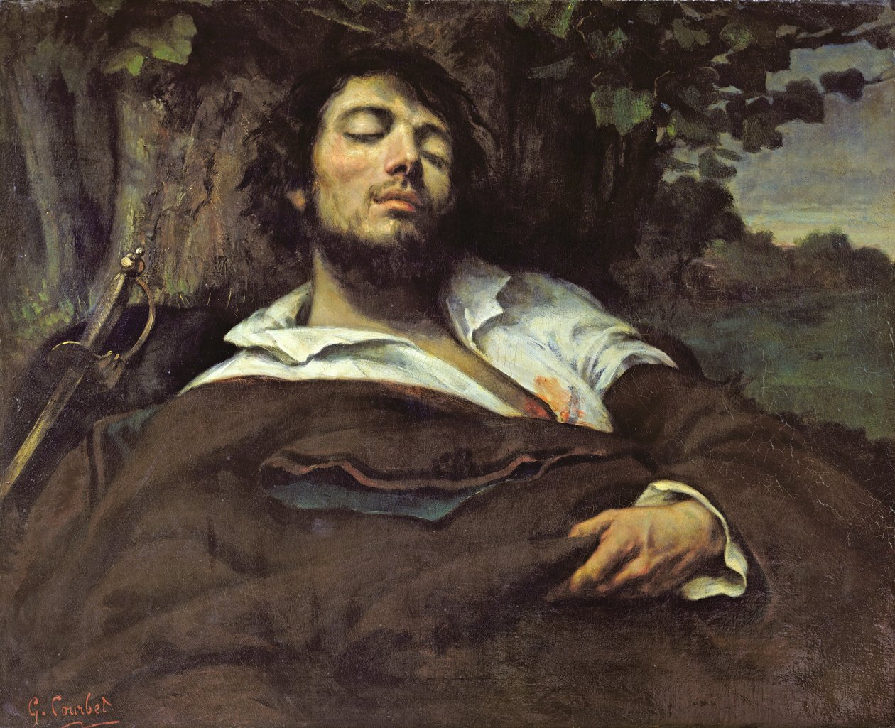 Der Verwundete (Selbstporträt) von Gustave Courbet