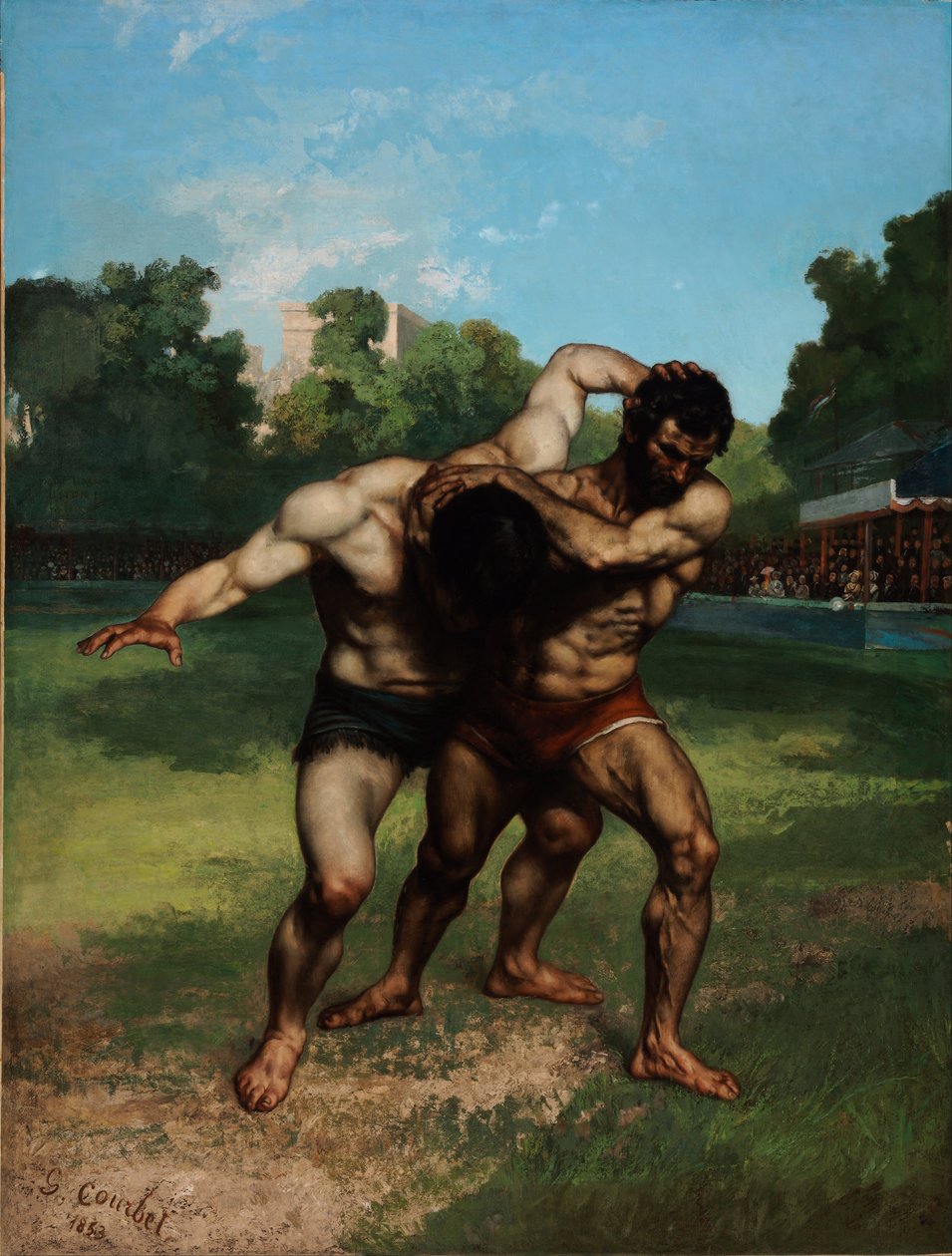 Die Ringer von Gustave Courbet