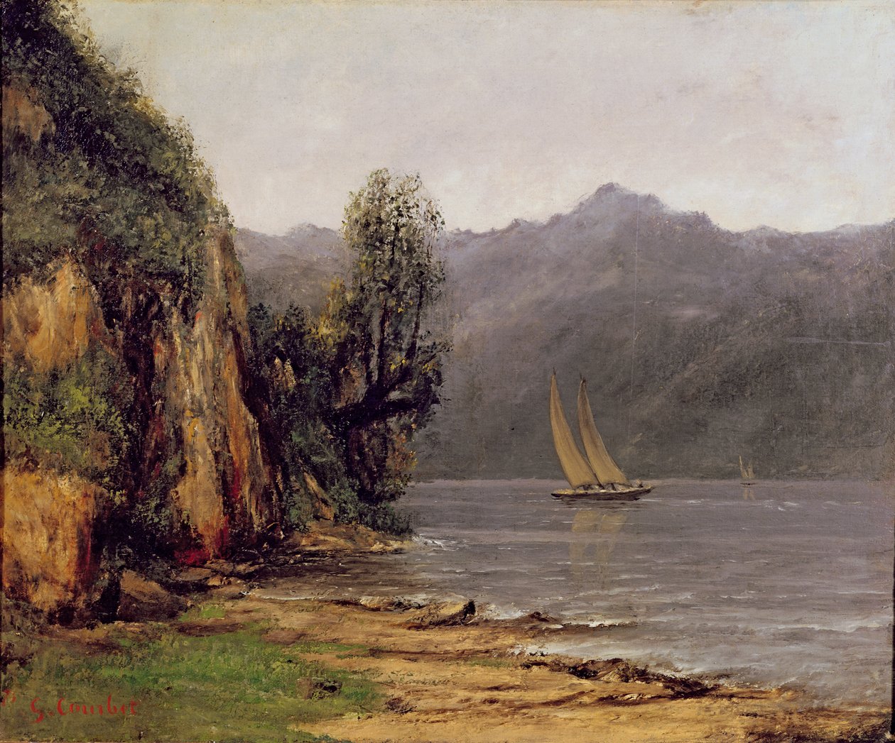 Blick auf den Genfersee, ca. 1873-77 von Gustave Courbet