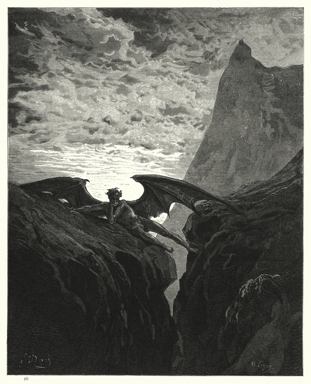 Illustration von Gustave Doré für Miltons Paradise Lost, Buch VI, Zeile 406 von Gustave Dore