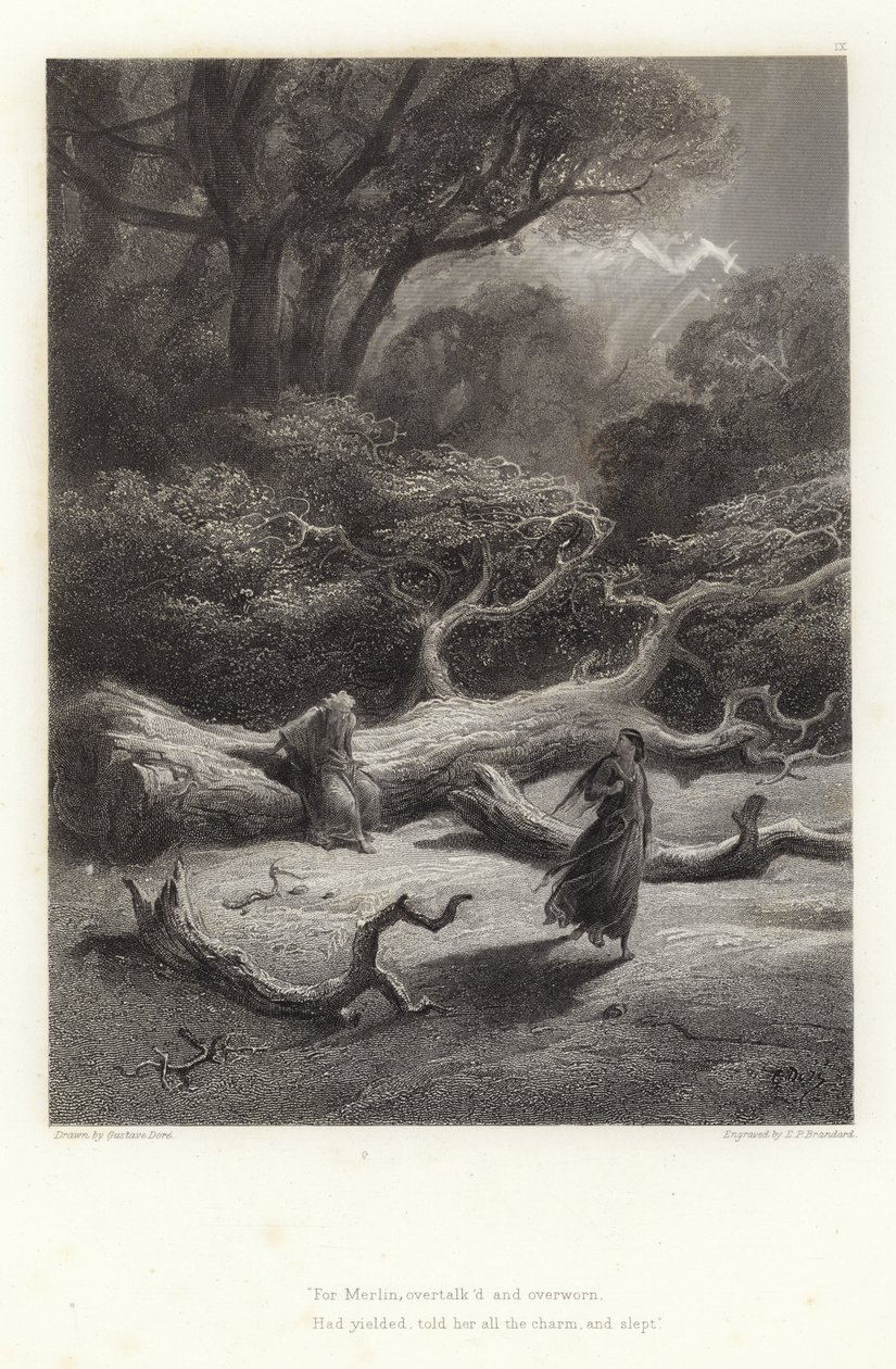 Illustration für Vivien von Alfred Tennyson von Gustave Dore