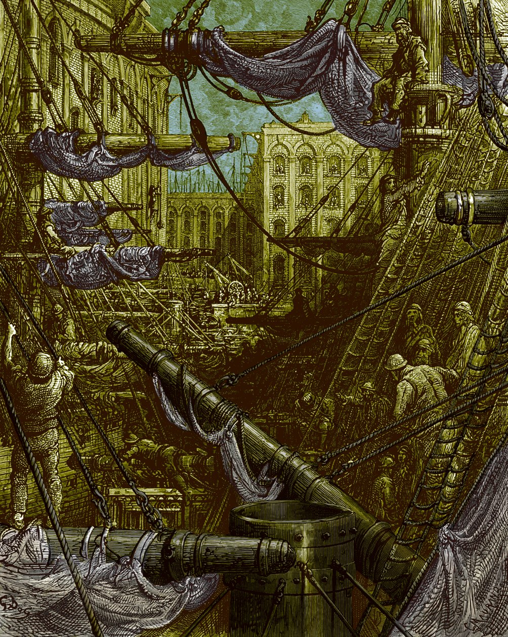 Im Inneren der Docks von Gustave Dore