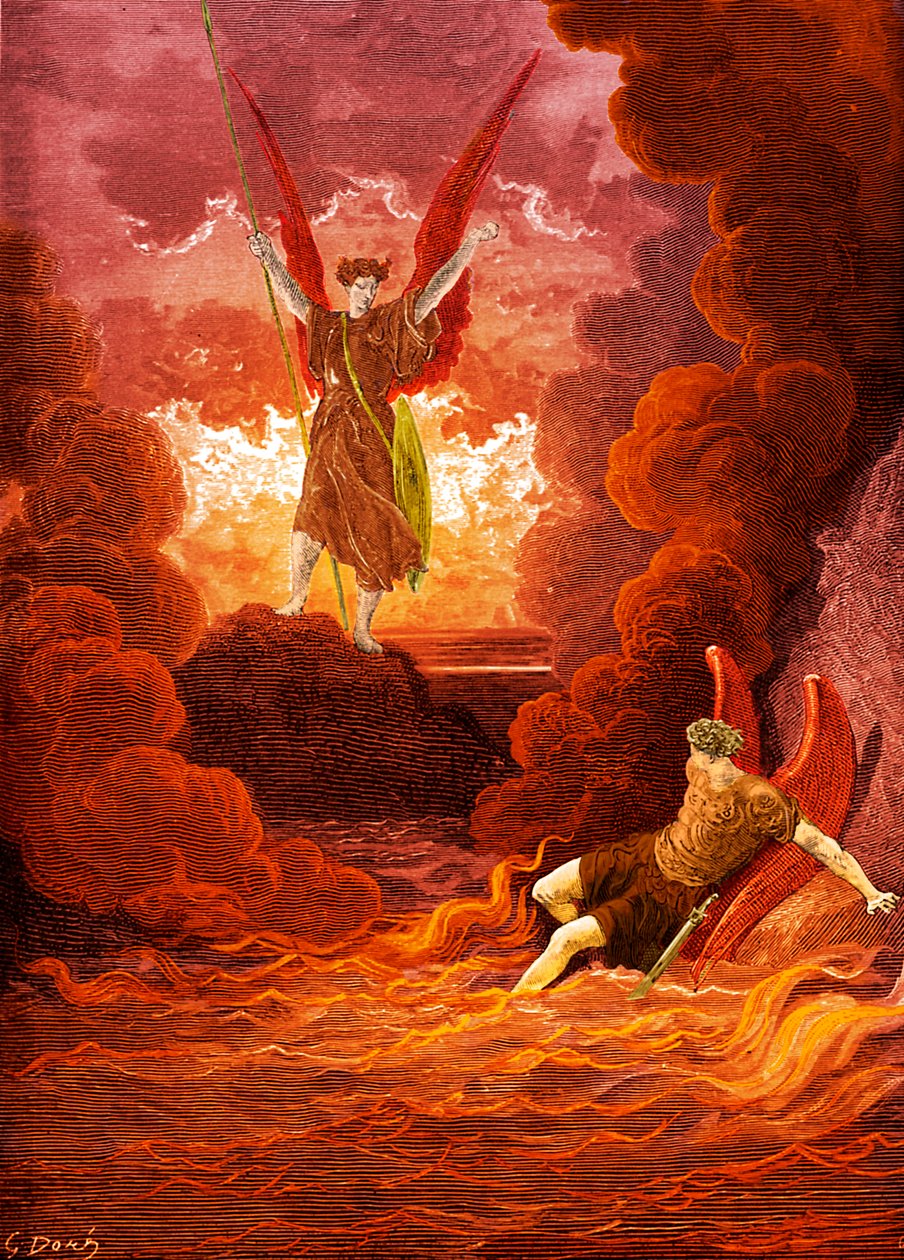 Das verlorene Paradies: Satan und Beelzebub von Gustave Dore