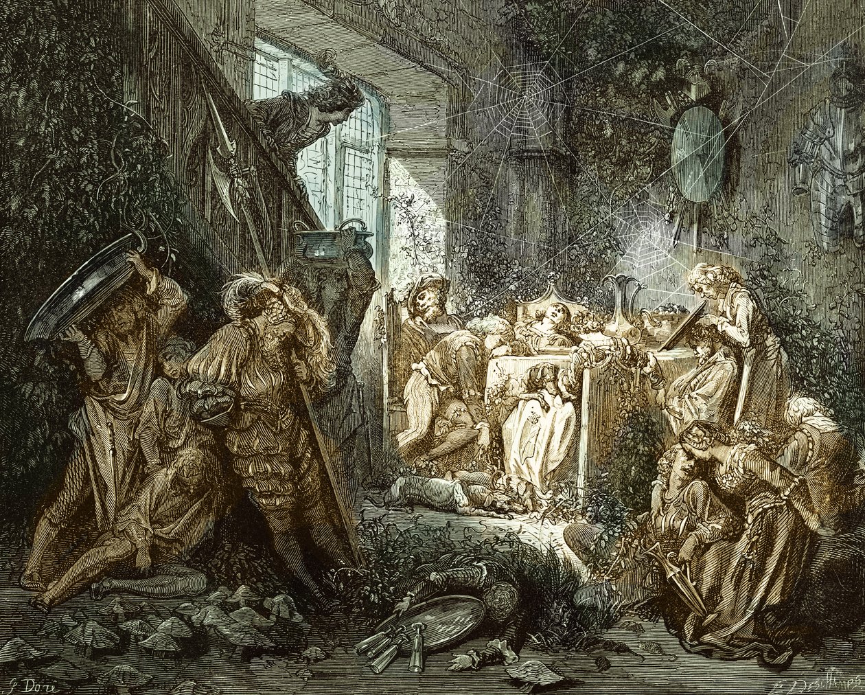 Dornröschen: Prinz im Bankettsaal von Gustave Dore