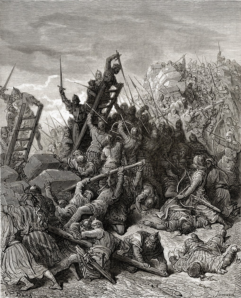 Die Belagerung von Ptolemais, Illustration aus 