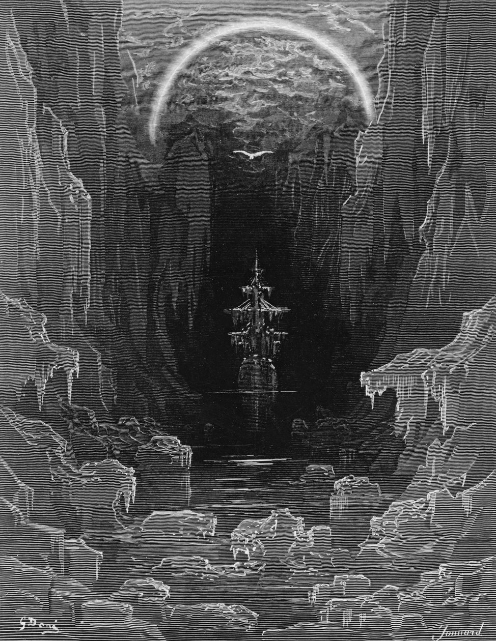Das Erscheinen des Albatros, um das gestrandete Schiff aus den gefrorenen Meeren der Antarktis zu führen, Szene aus 