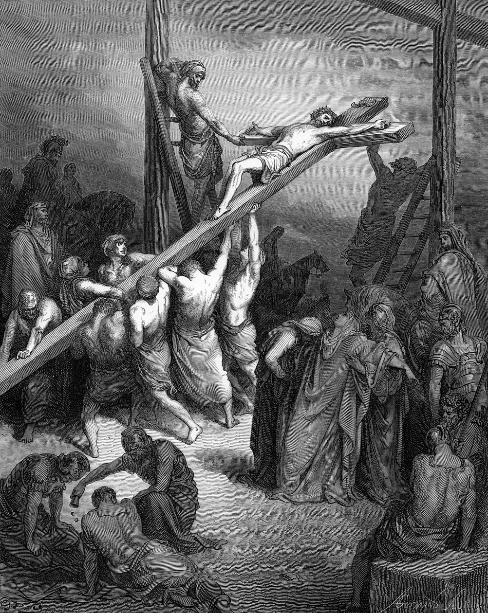 Die Errichtung des Kreuzes von Gustave Dore