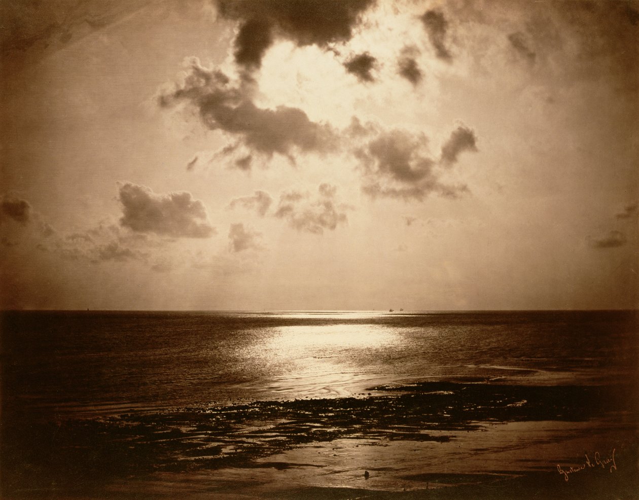 Sonnenwirkung - Ozean, 1857 von Gustave Le Gray