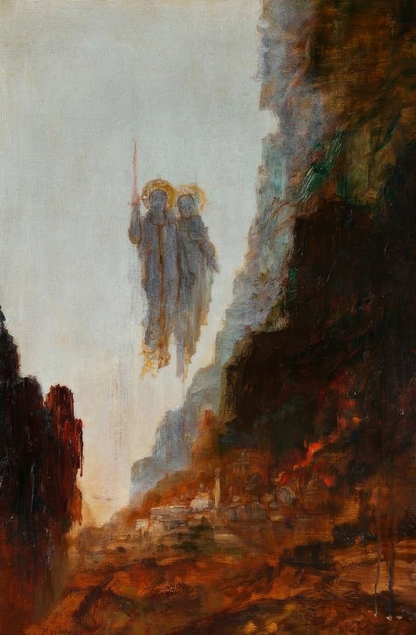 Die Engel von Sodom von Gustave Moreau