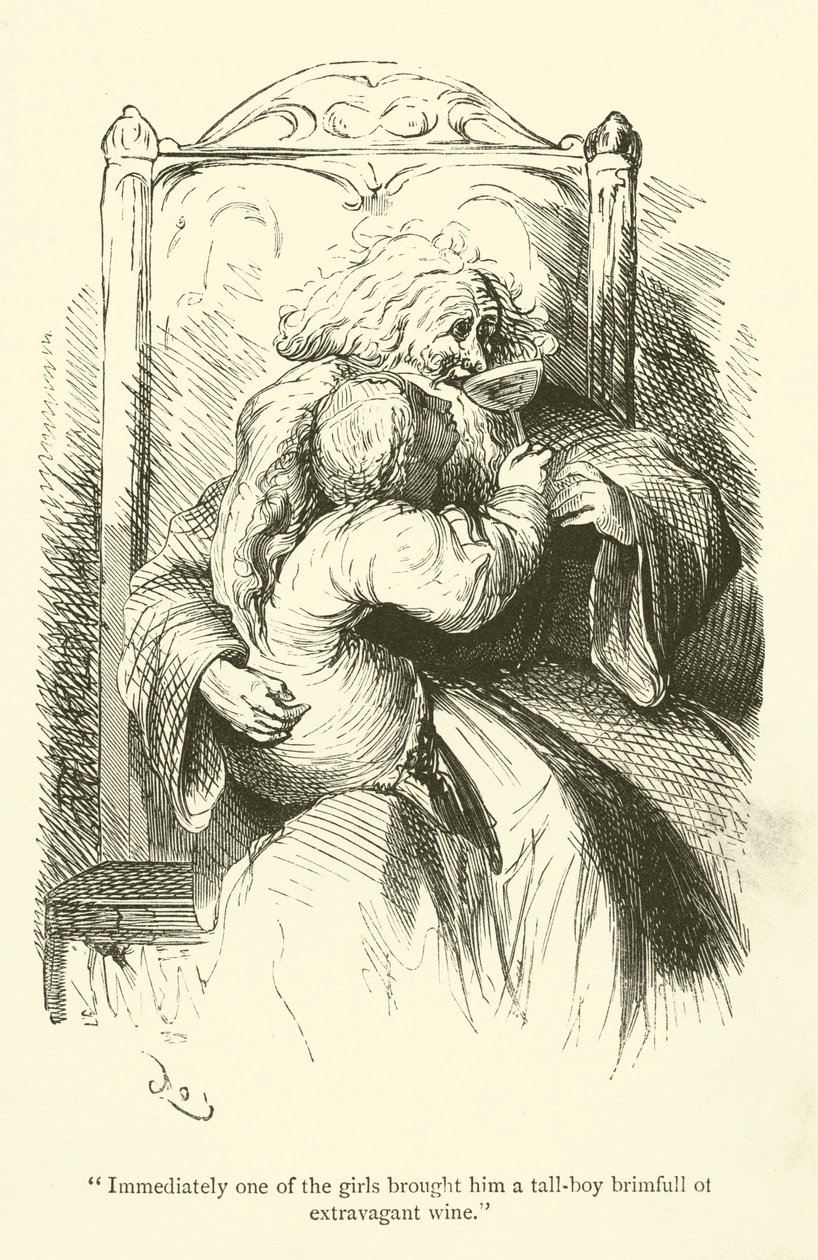 Illustration für die Werke von Rabelais von Gustave after Dore