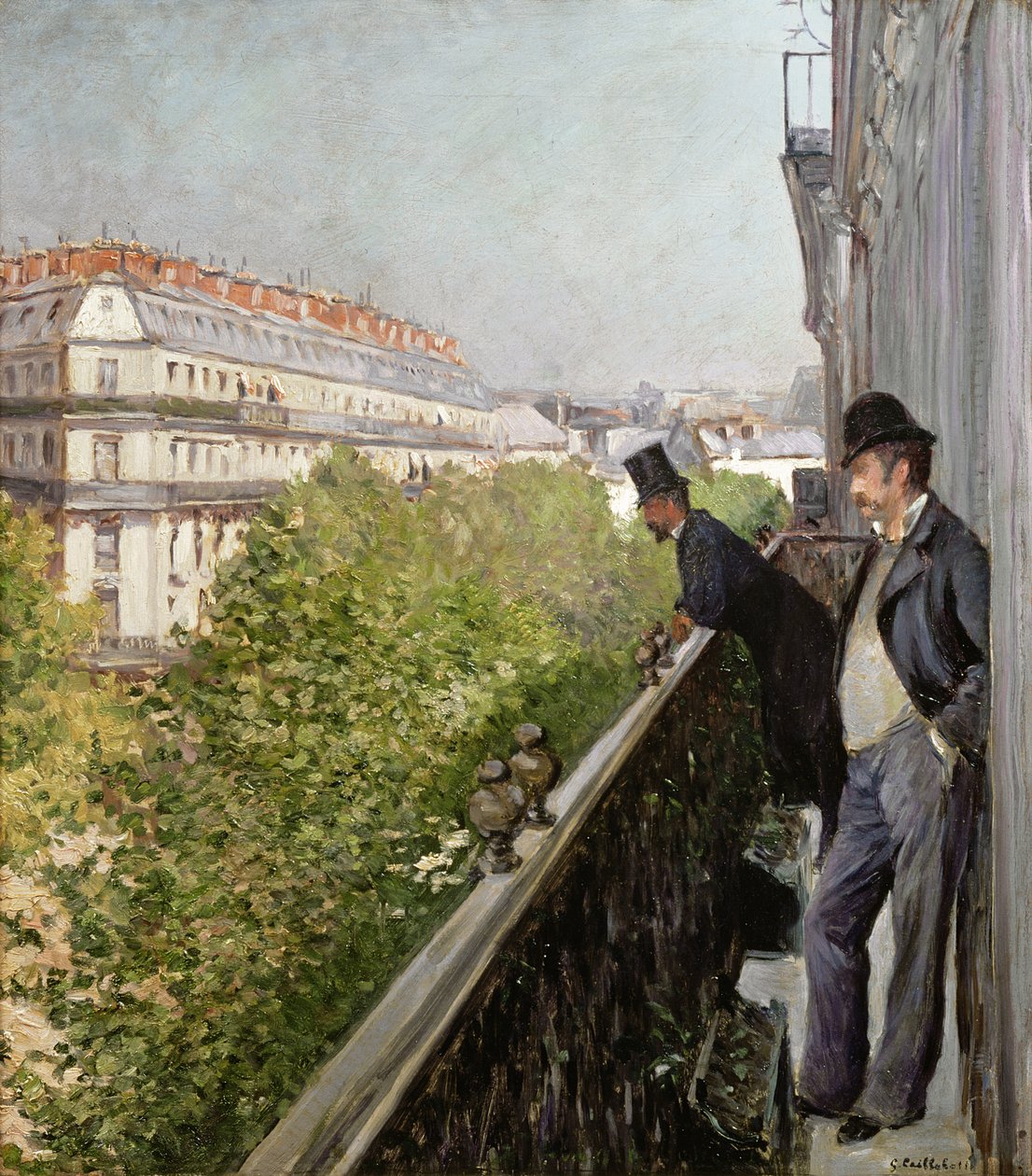 Ein Balkon, Boulevard Haussmann, 1880 von Gustave Caillebotte