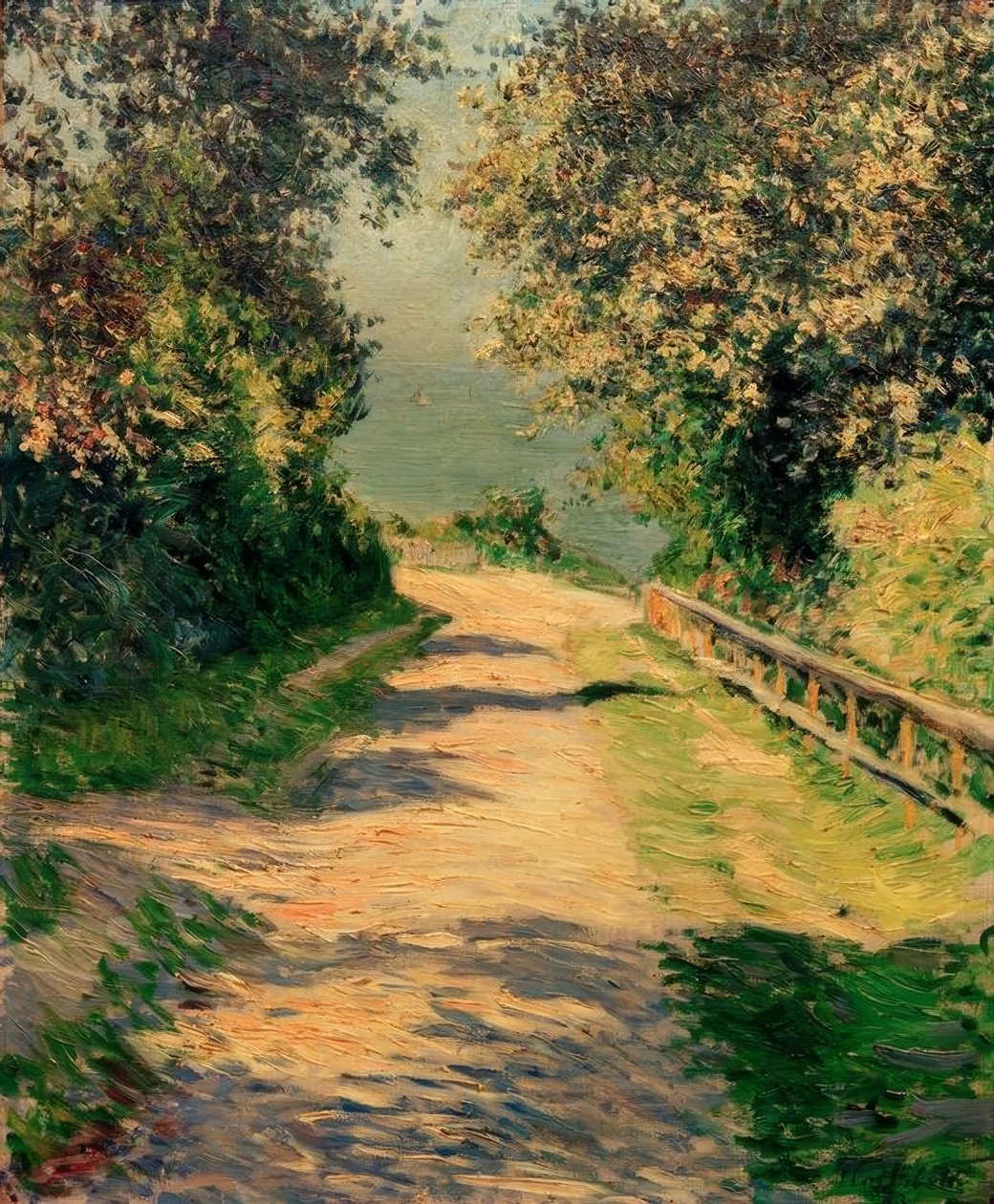 Allee der Villa des Fleurs, Trouville von Gustave Caillebotte