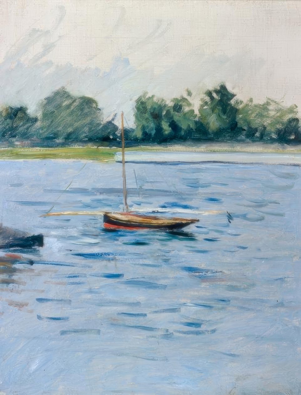 Boot vor Anker auf der Seine von Gustave Caillebotte