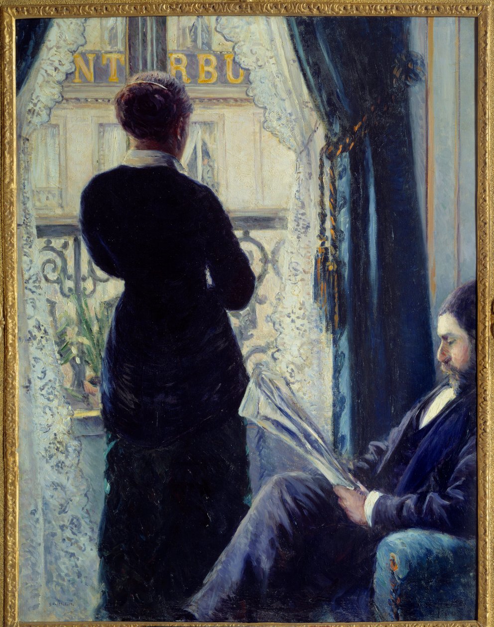 Innenraum, Frau am Fenster von Gustave Caillebotte