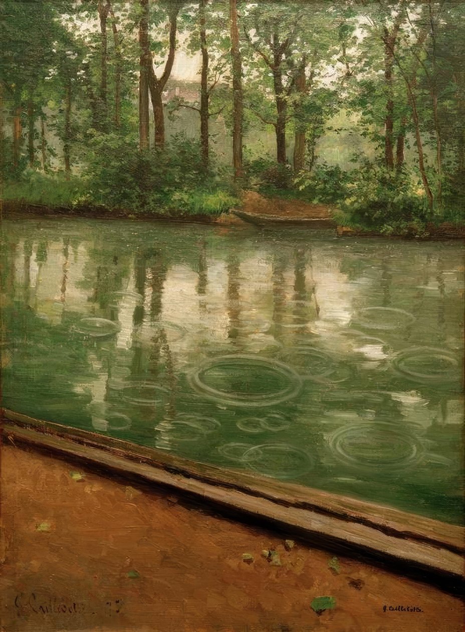 L’Yerres, Regenwirkung von Gustave Caillebotte