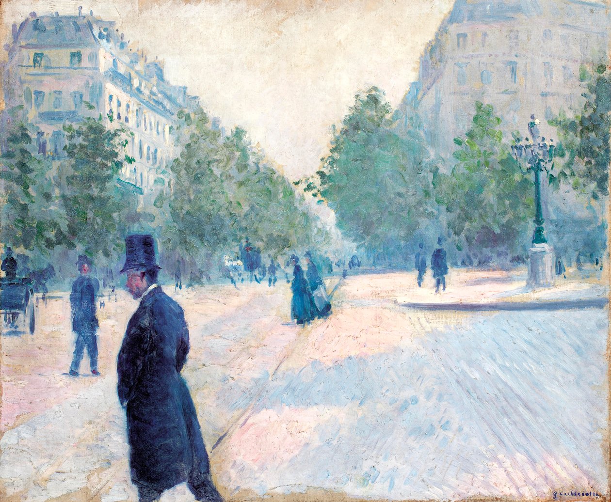 Place Saint Augustin, Nebeliges Wetter von Gustave Caillebotte