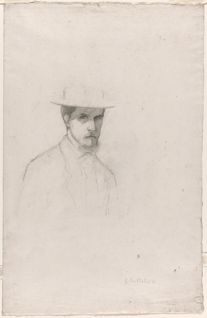Selbstporträt mit Hut von Gustave Caillebotte