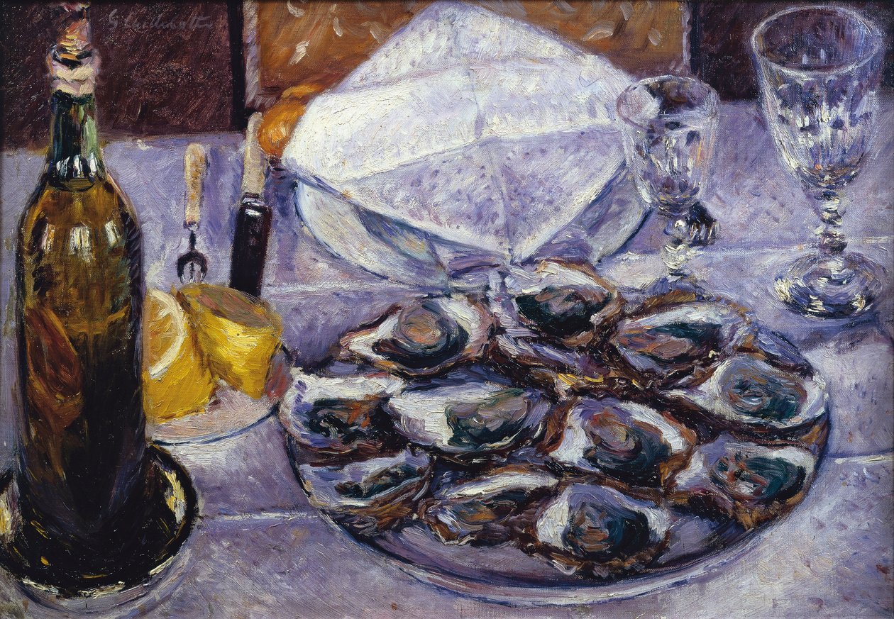 Stillleben mit Austern, 1881 von Gustave Caillebotte