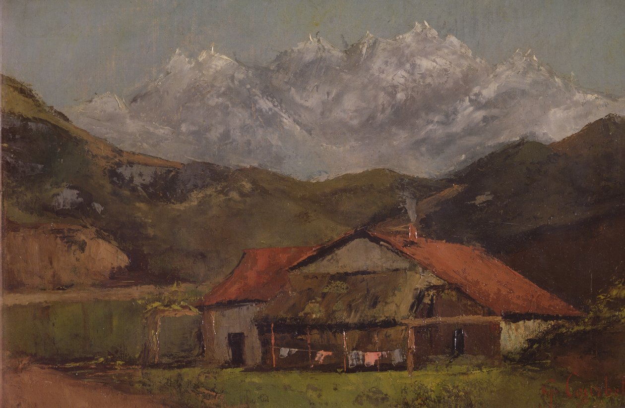 Eine Hütte in den Bergen von Gustave Courbet