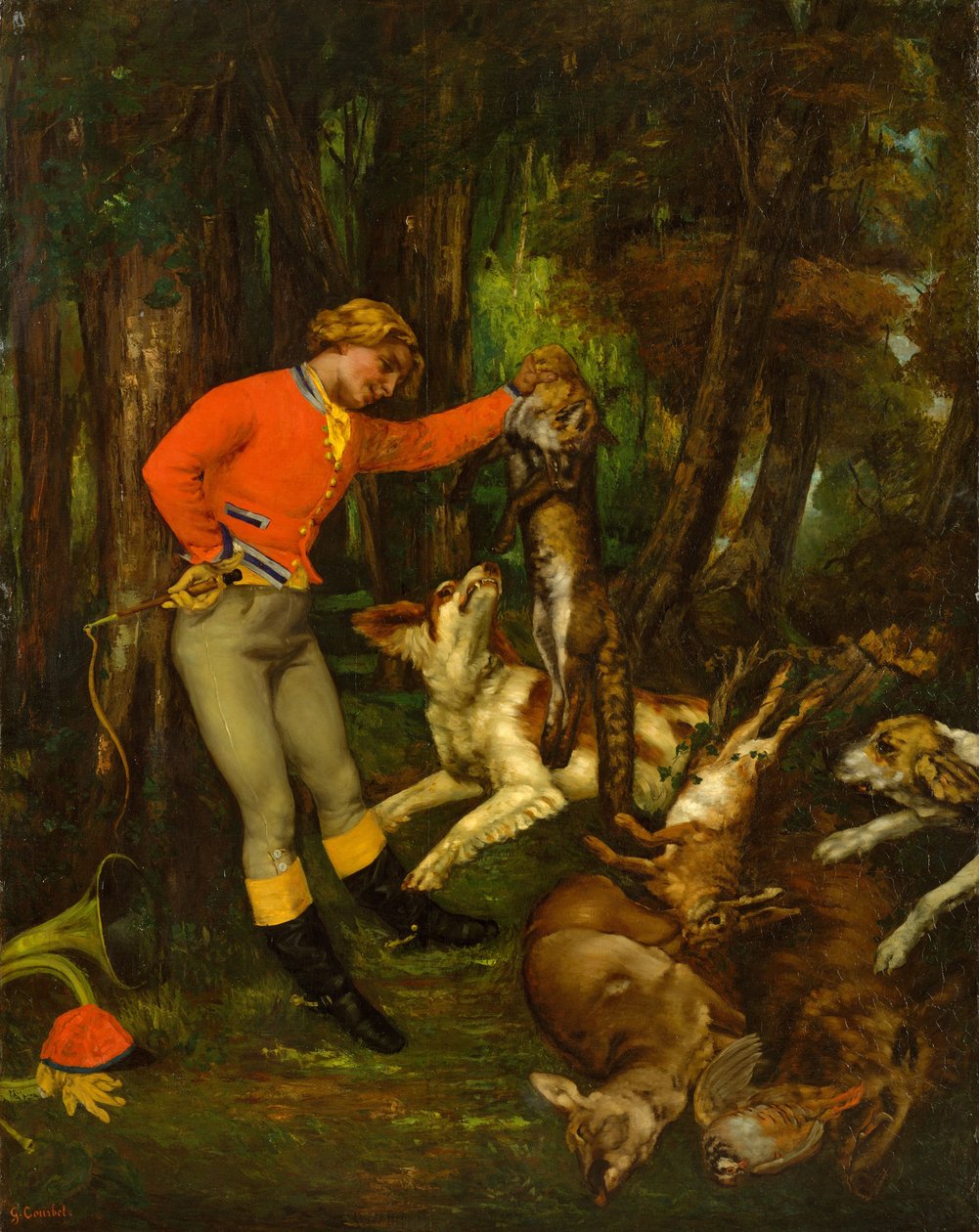 Nach der Jagd, ca. 1859 von Gustave Courbet