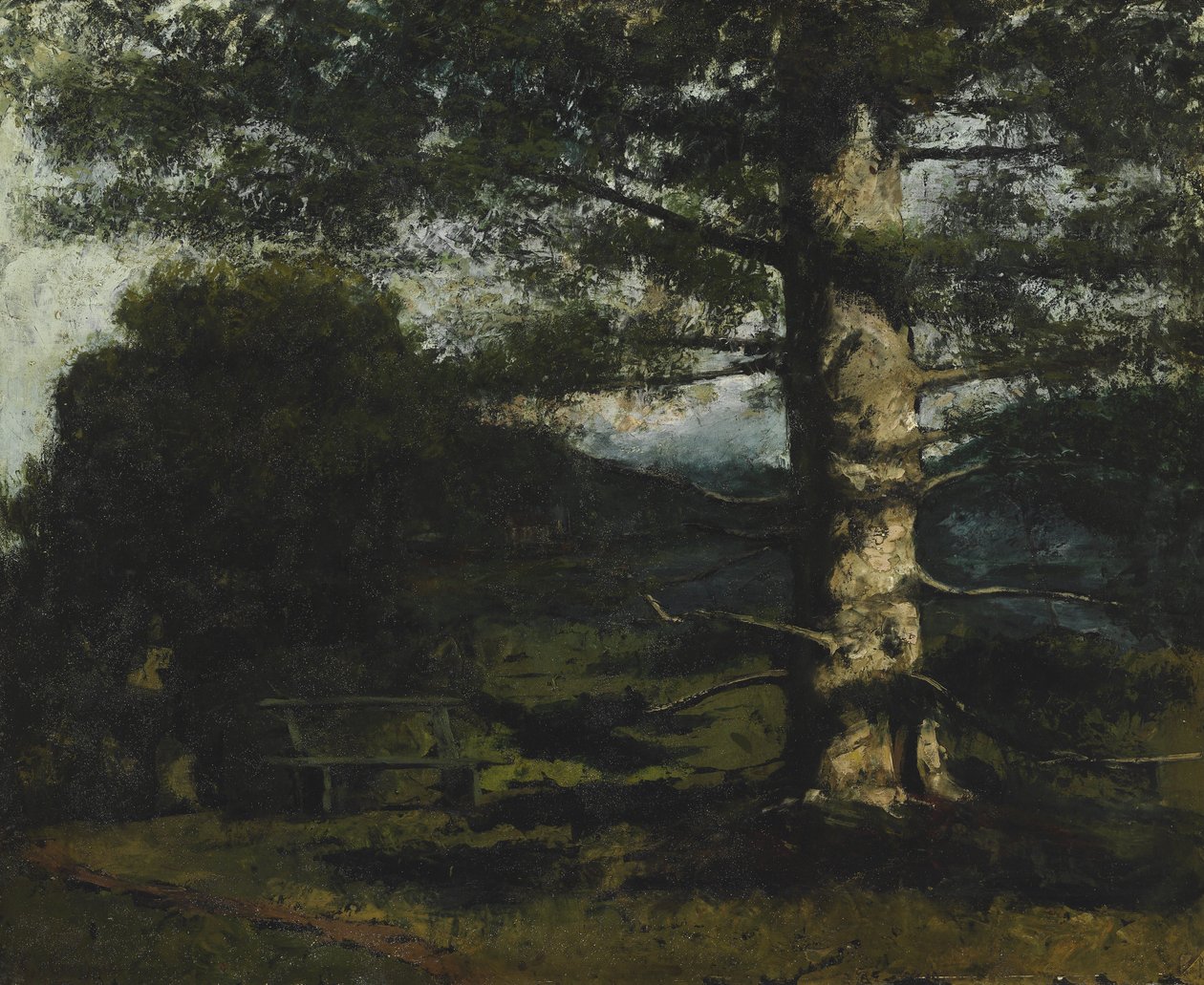 Zeder in Hauteville von Gustave Courbet