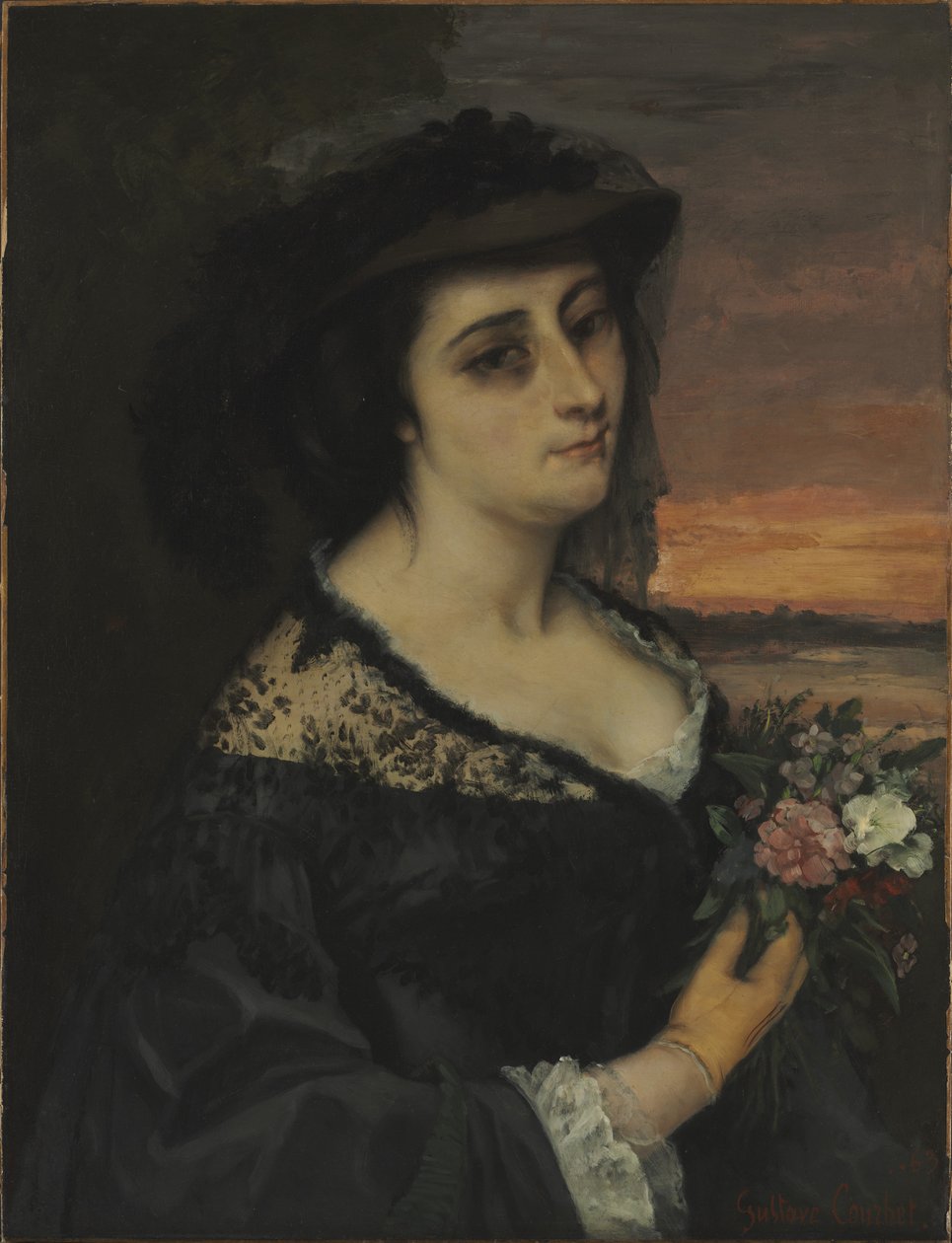 Mme L... (Laure Borreau) von Gustave Courbet