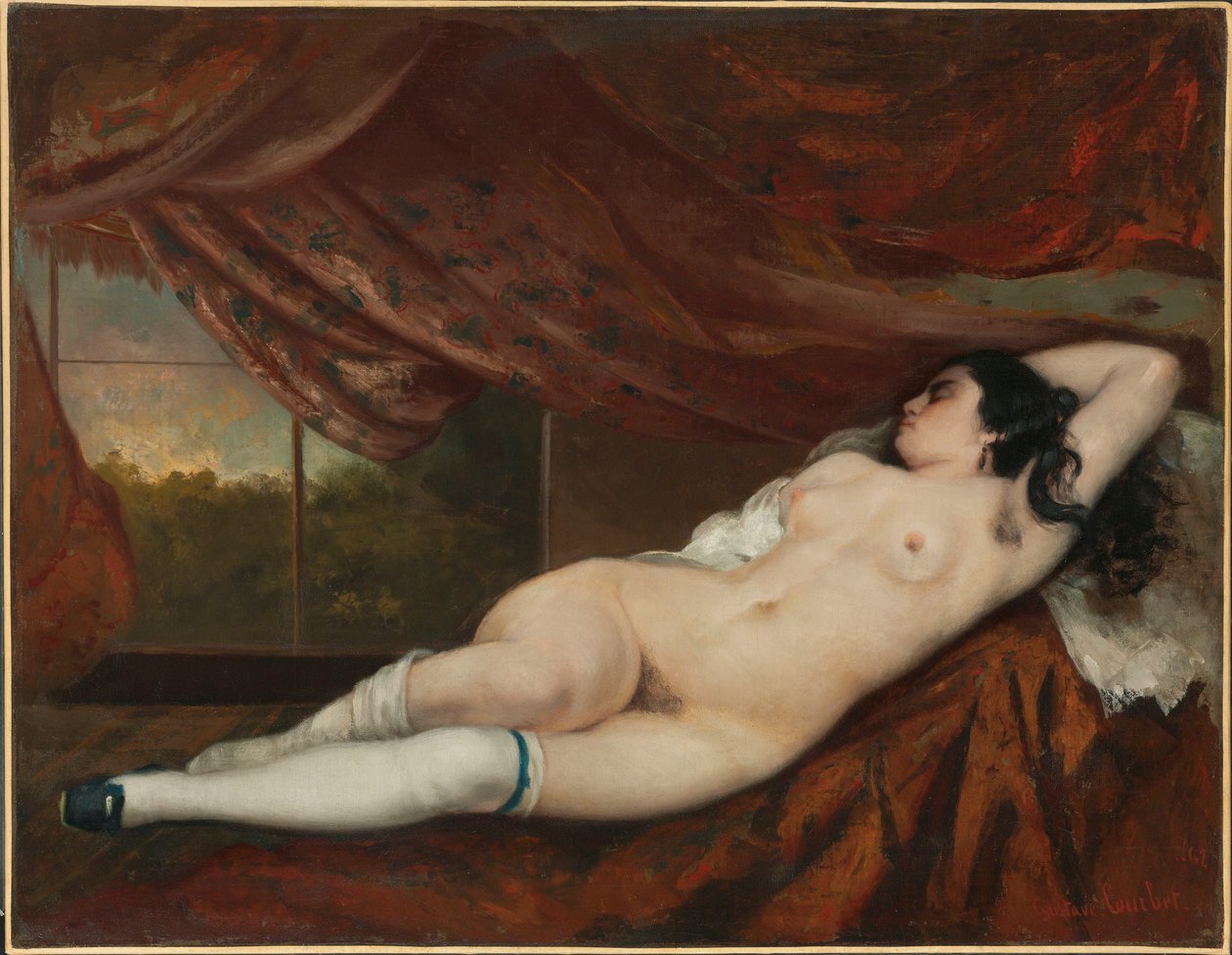 Liegender weiblicher Akt, 1862 von Gustave Courbet