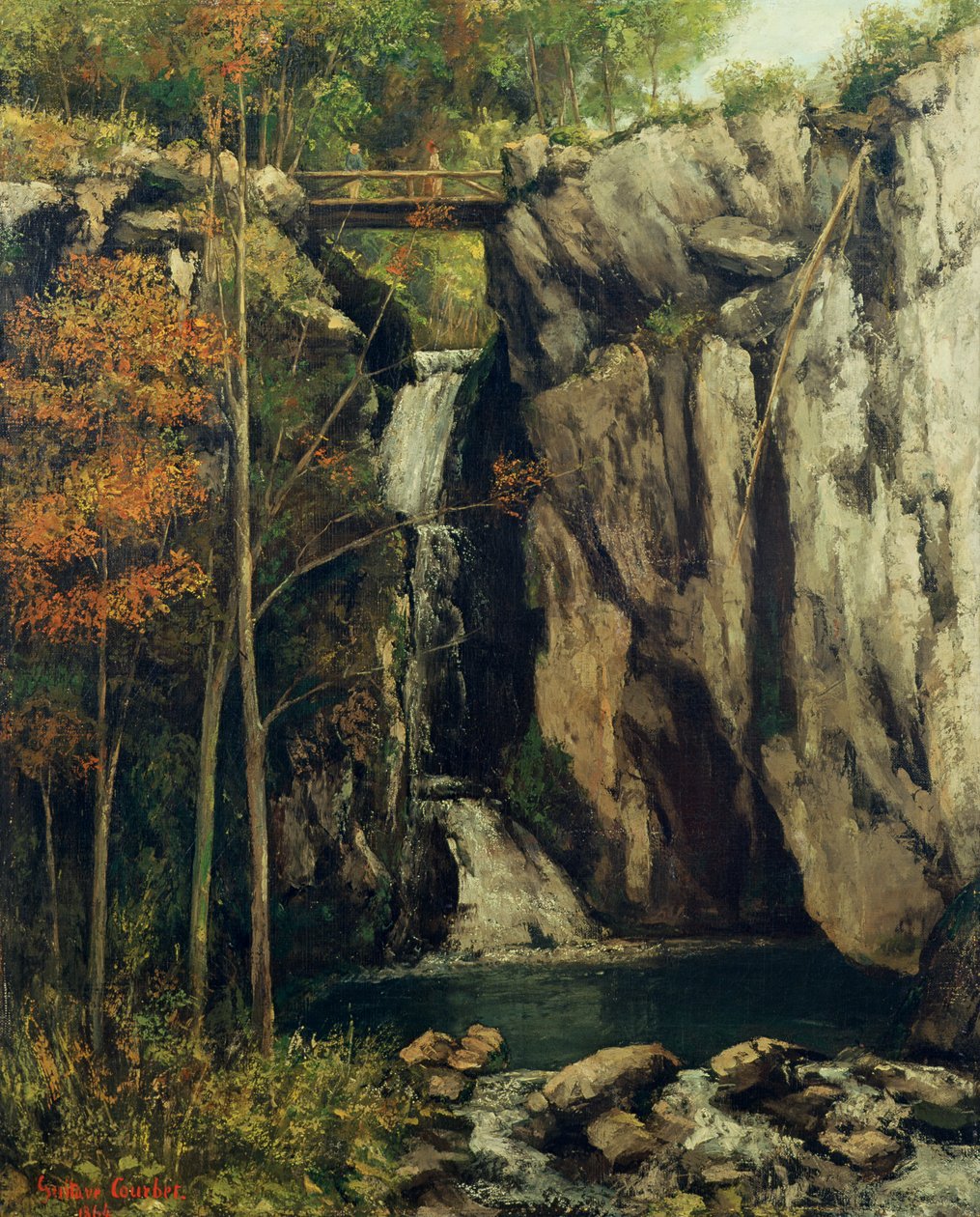 Die Schlucht bei Conches von Gustave Courbet