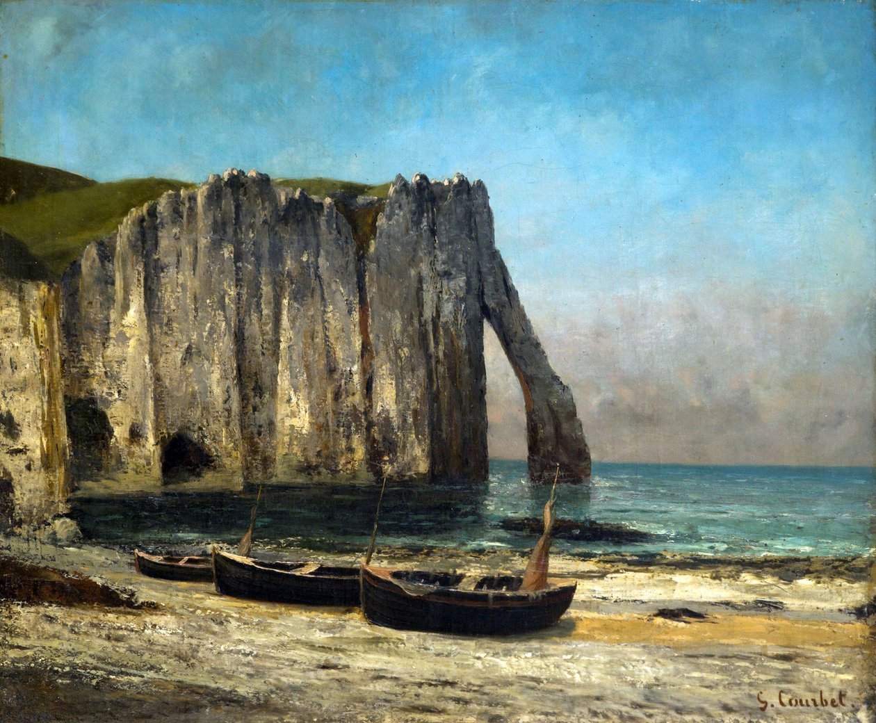 Die Klippen von Étretat, 1869 von Gustave Courbet