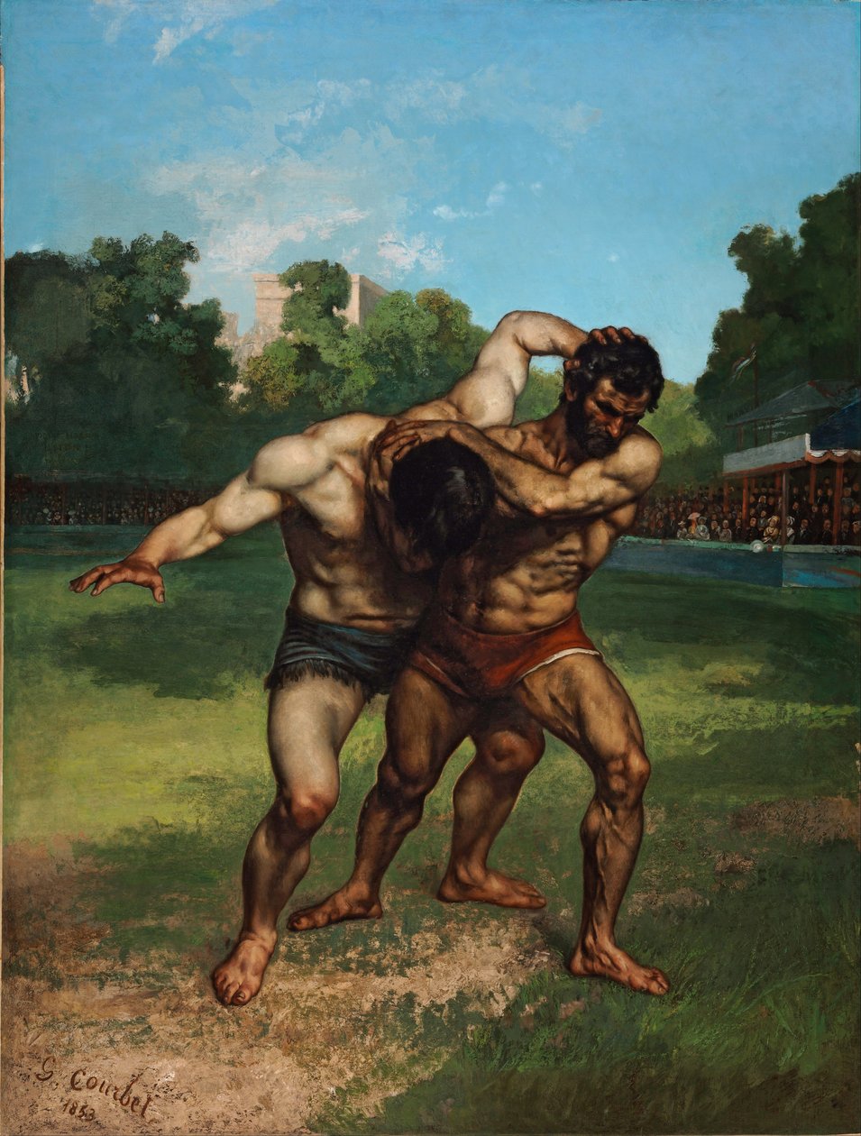 Die Ringer von Gustave Courbet
