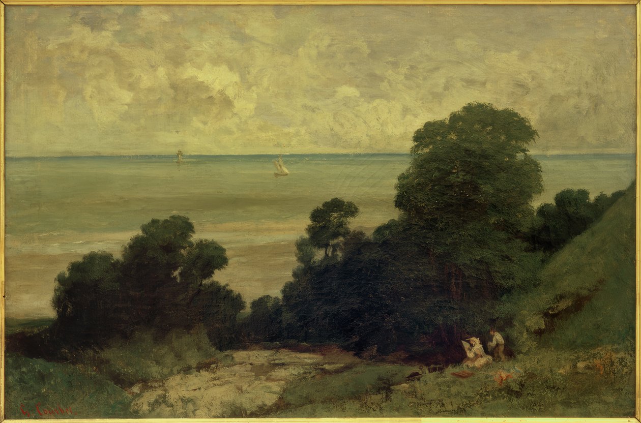 Blick auf Honfleur von Gustave Courbet