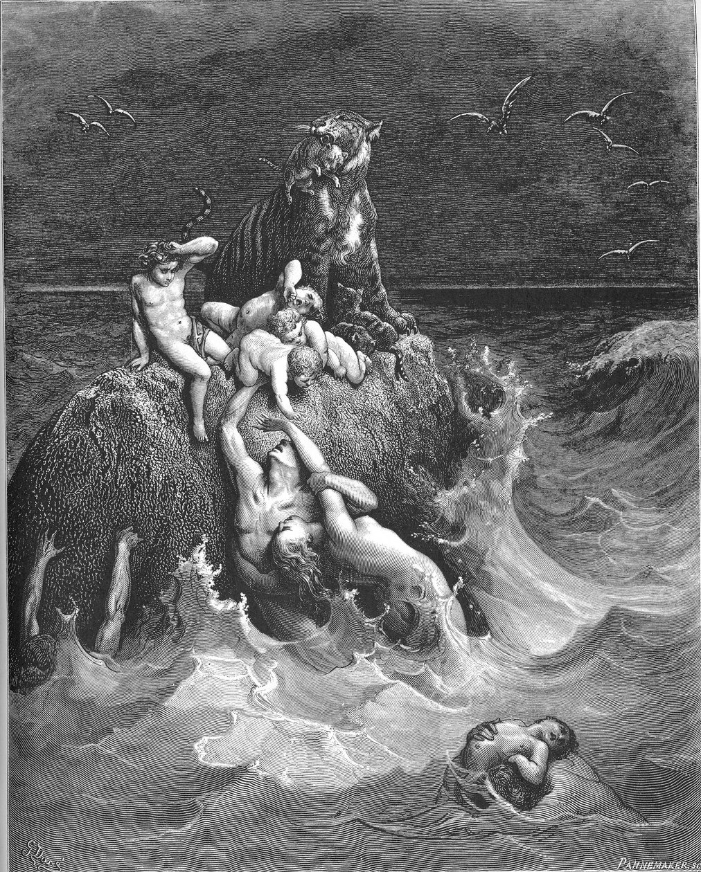 Die große Flut (Gen. 7:11-24) von Gustave Dore