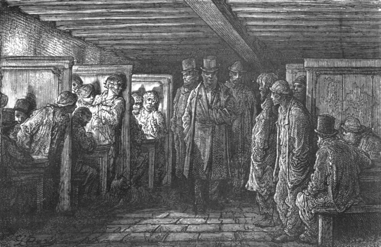 Ein Kaffeehaus in Whitechapel von Gustave Dore