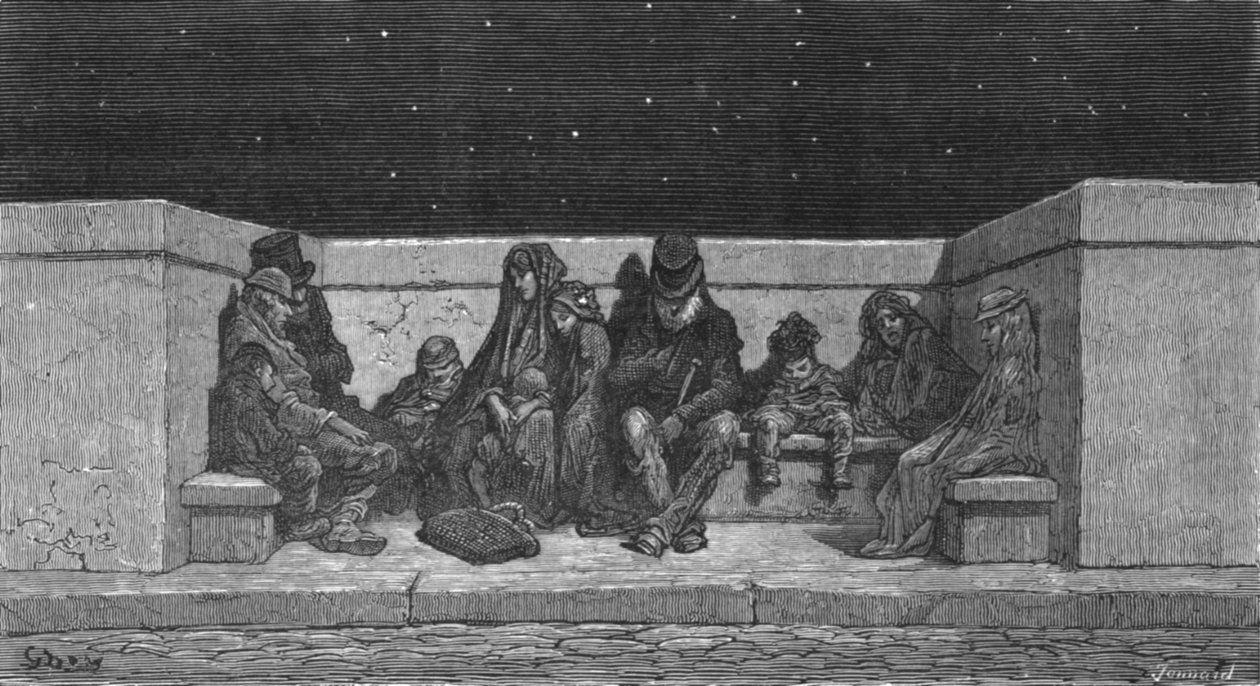 Schlafend unter den Sternen, 1872 von Gustave Dore