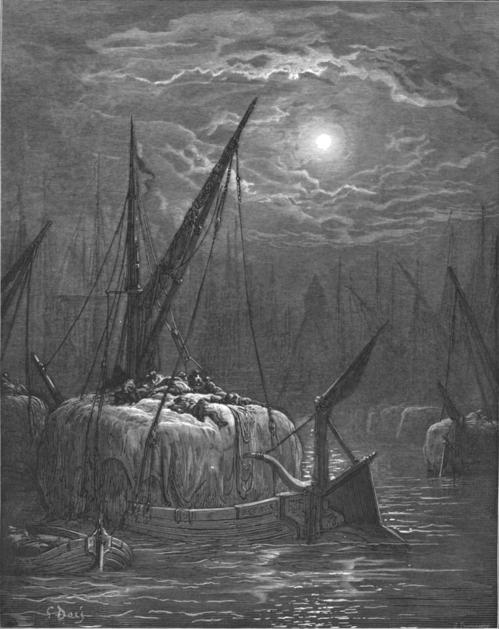 Heuboot auf der Themse, 1872 von Gustave Dore