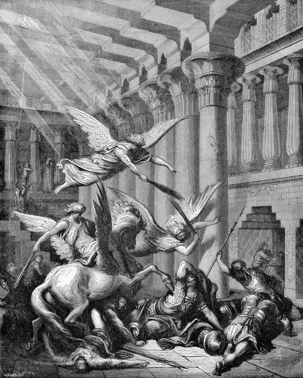Heliodor im Tempel bestraft von Gustave Dore