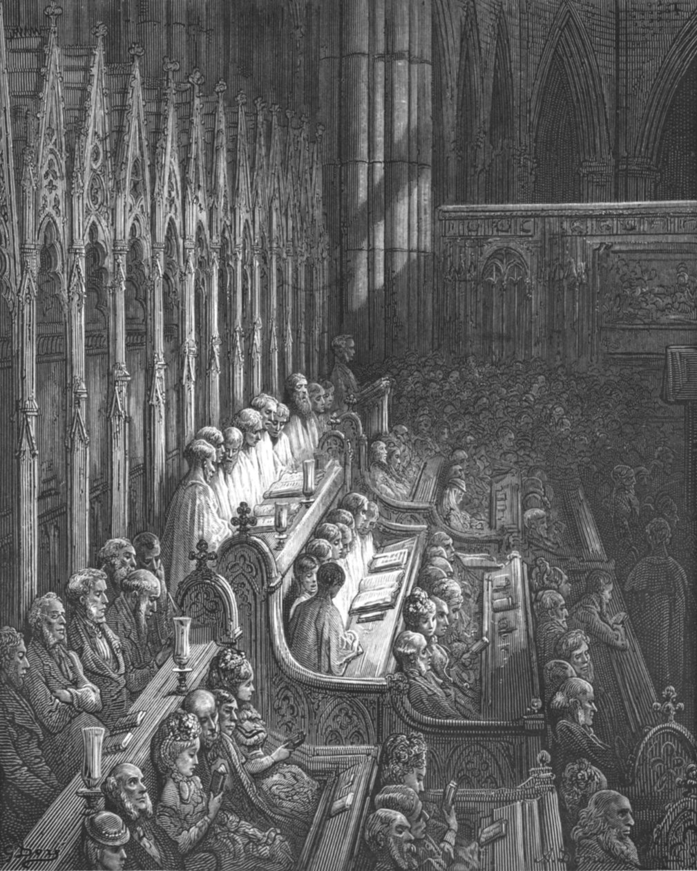 Westminster Abbey - Der Chor, 1872 von Gustave Dore