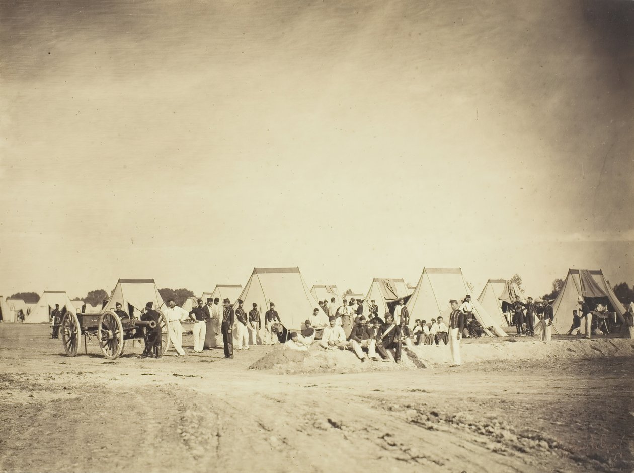 Artillerielager, Camp de Châlons, 1857 von Gustave Le Gray
