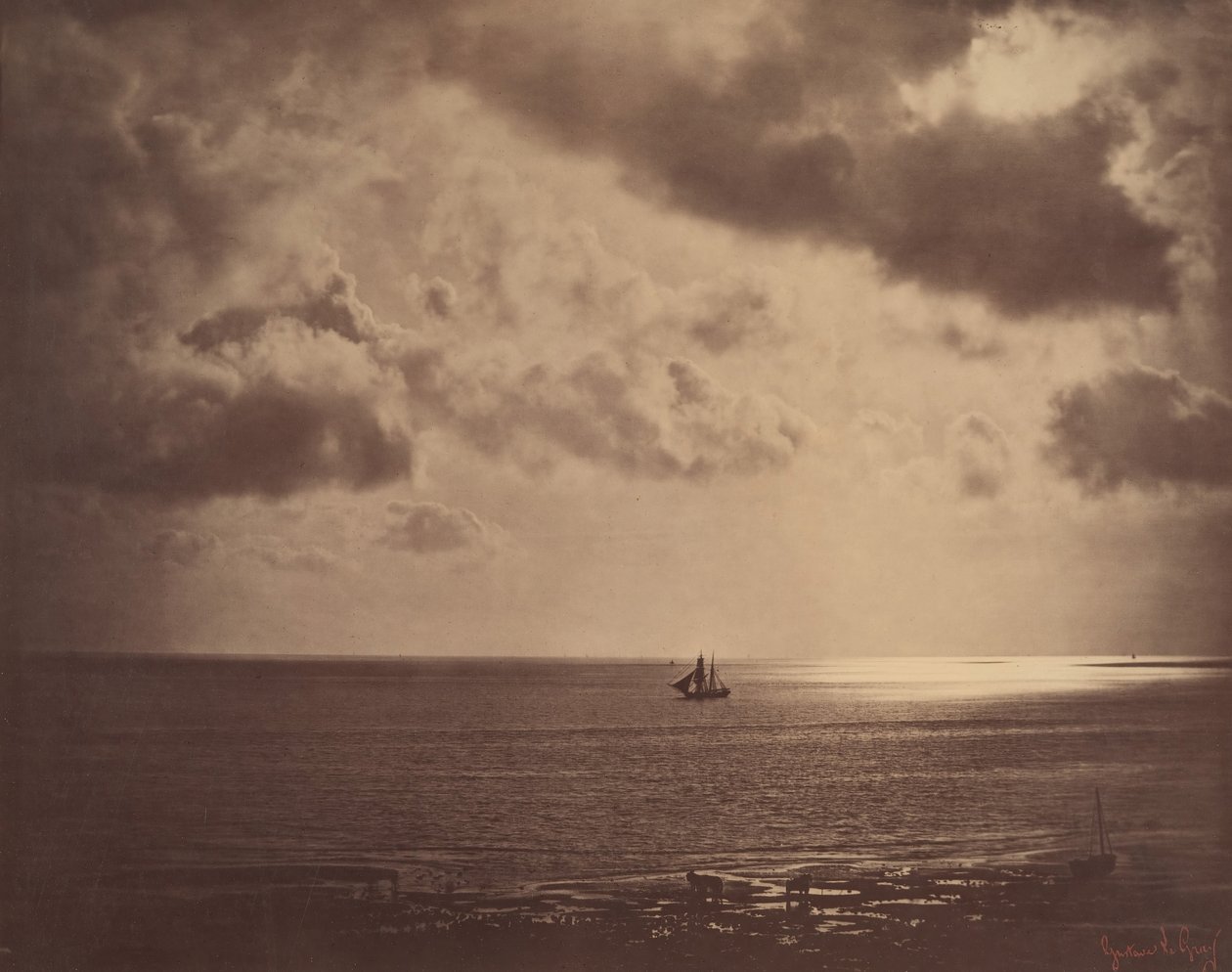 Brigg auf dem Wasser, 1856 von Gustave Le Gray