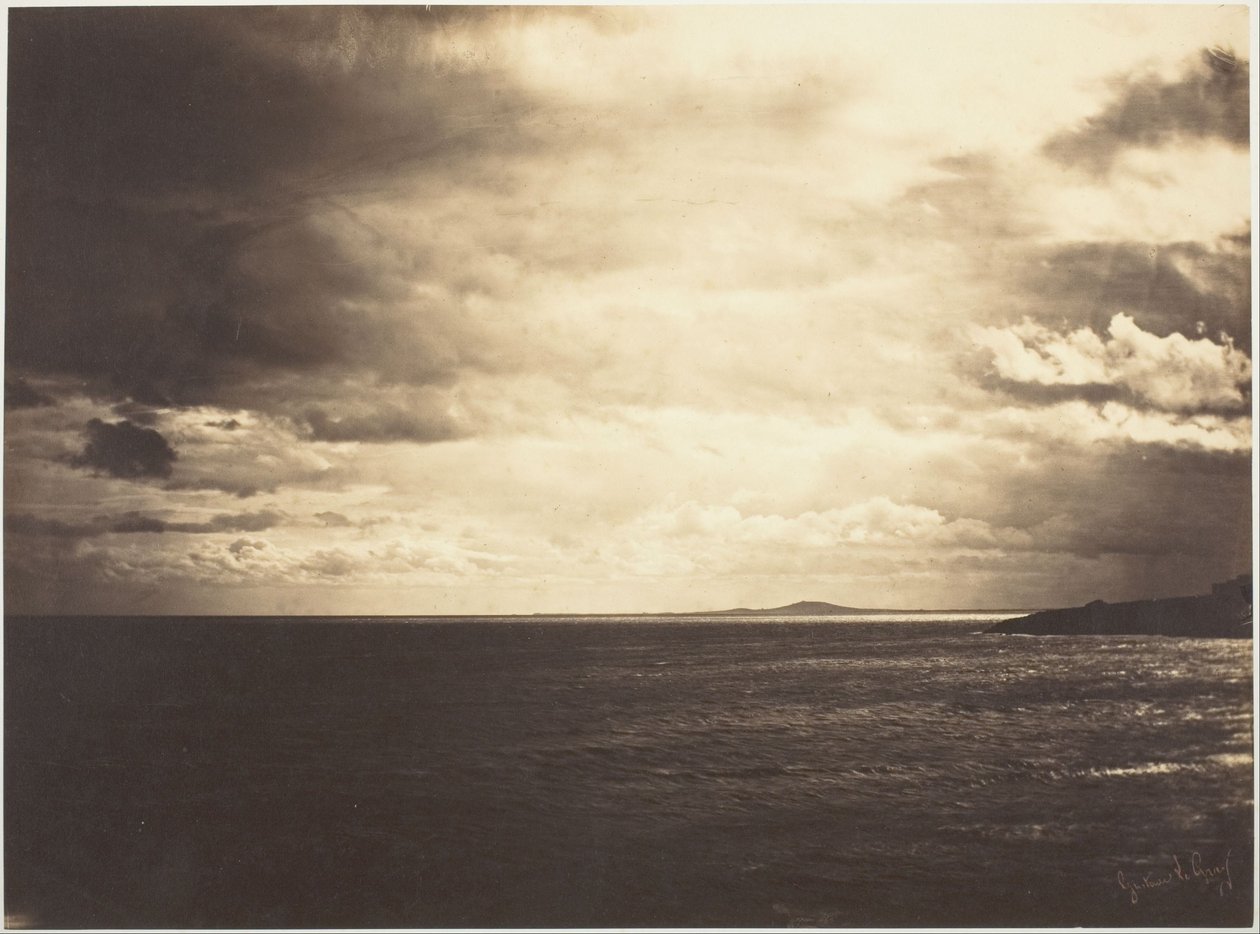 Wolkiger Himmel, Mittelmeer von Gustave Le Gray