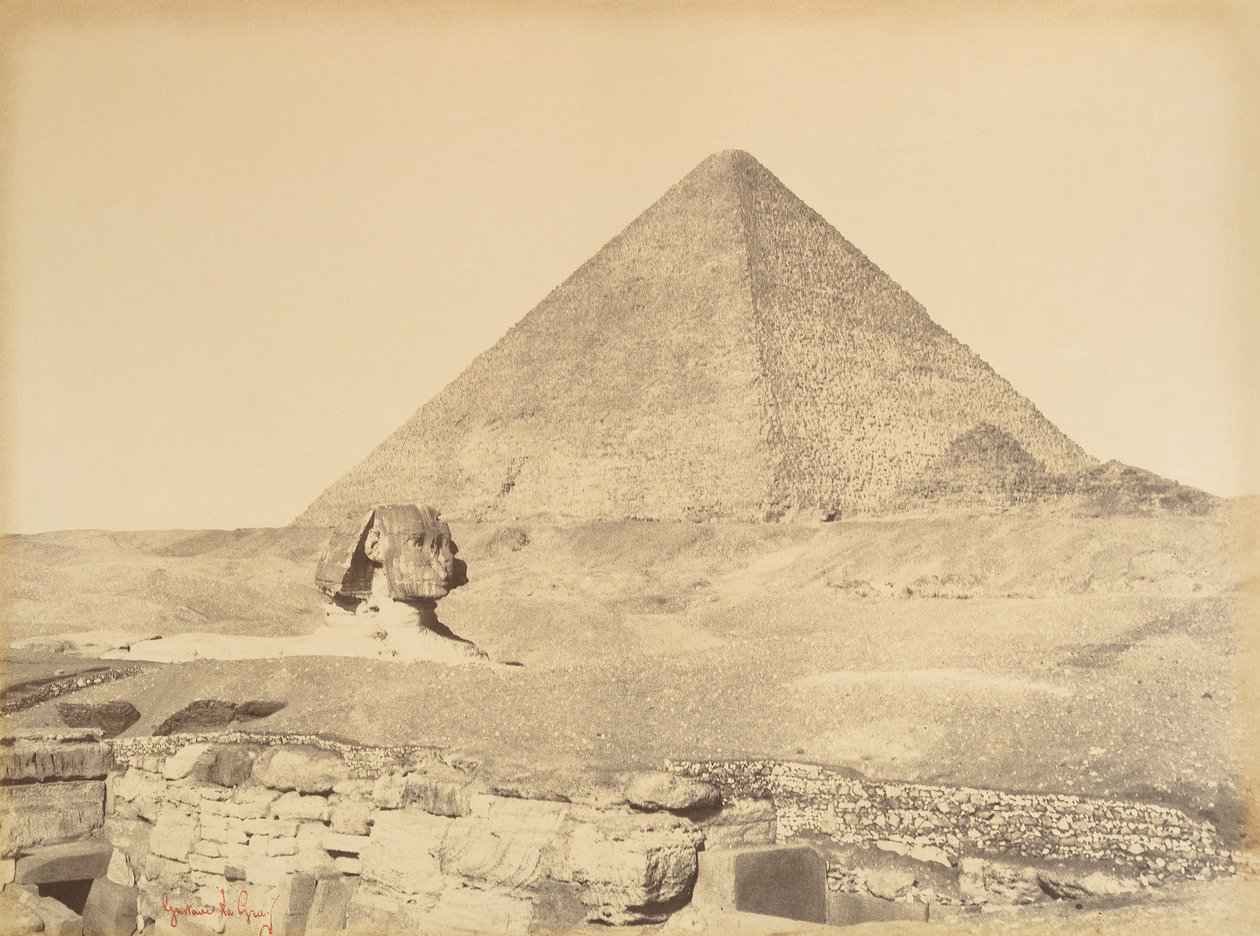 Pyramiden von Gizeh, 1865-69 von Gustave Le Gray