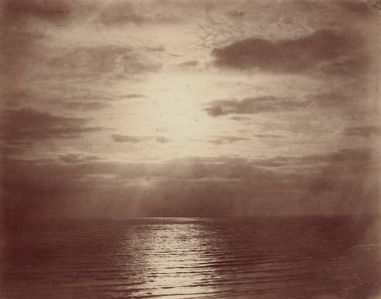 Sonnenwirkung in den Wolken-Ozean von Gustave Le Gray