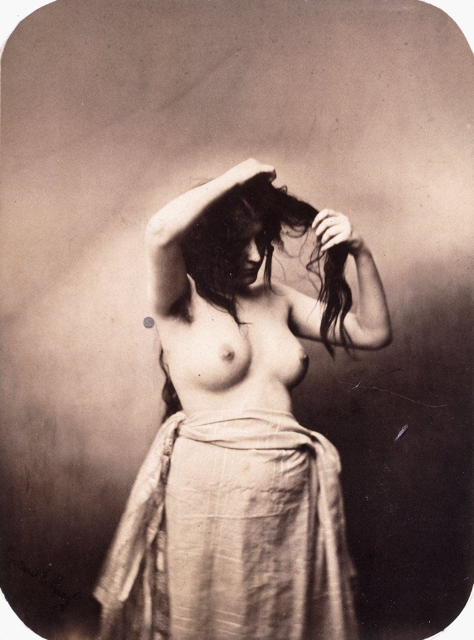 Stehender weiblicher Akt, um 1855 von Gustave Le Gray