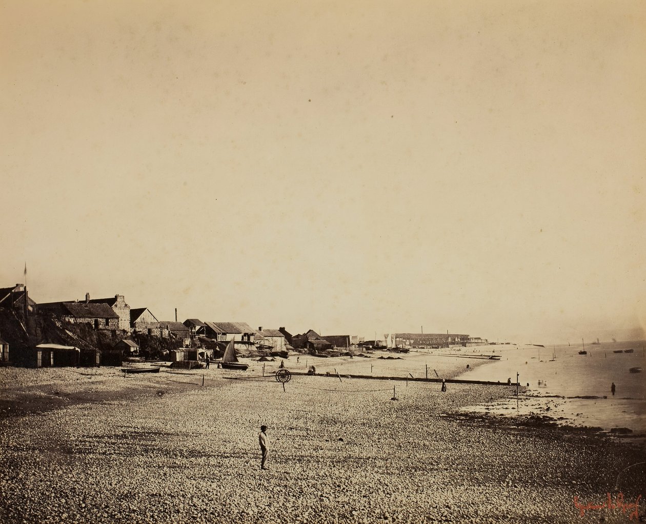 Der Strand von Sainte-Adresse, 1856-57 von Gustave Le Gray