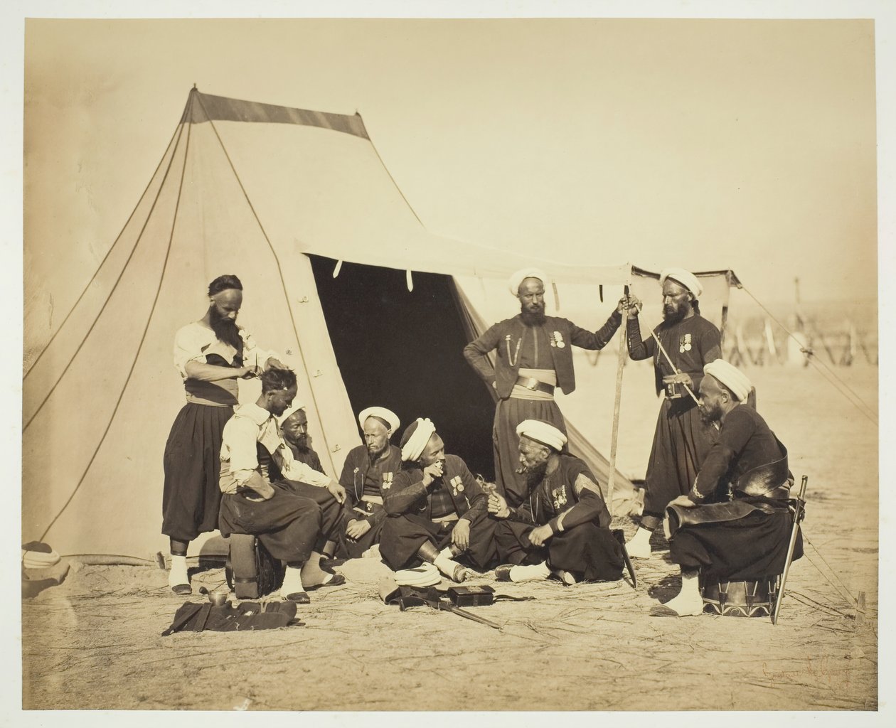 Unbetitelte Zouaven, 1857 von Gustave Le Gray