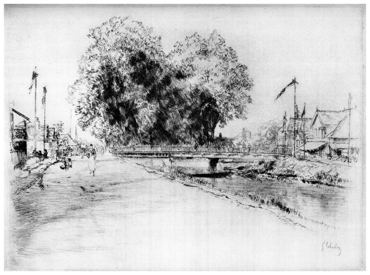Kanal in Troyes, ca. 1880-1930, 1924 von Gustave Leheutre