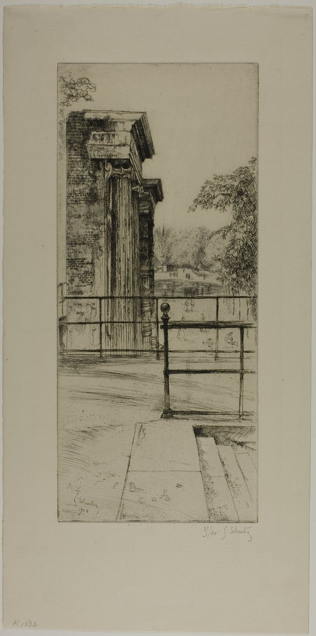 Ruinen der alten Tuilerien, Paris von Gustave Leheutre